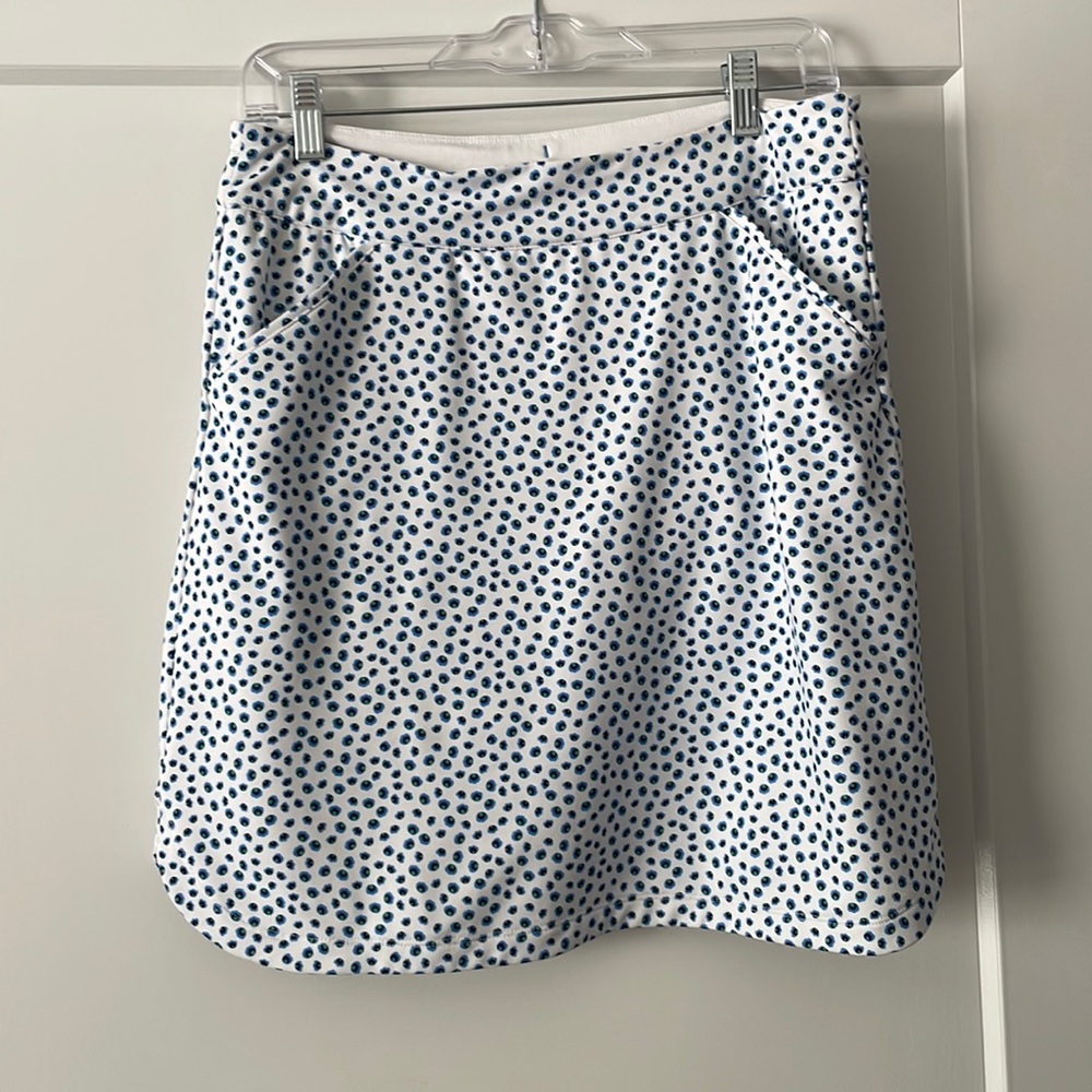 Peter Millar Navy and White Skater Skirt